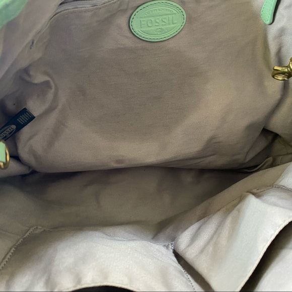 Fossil Mint Green Perforated Tote Bag - Picture 6 of 7